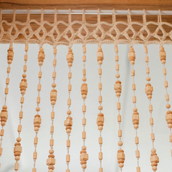 Wood Bead Curtain Etsy