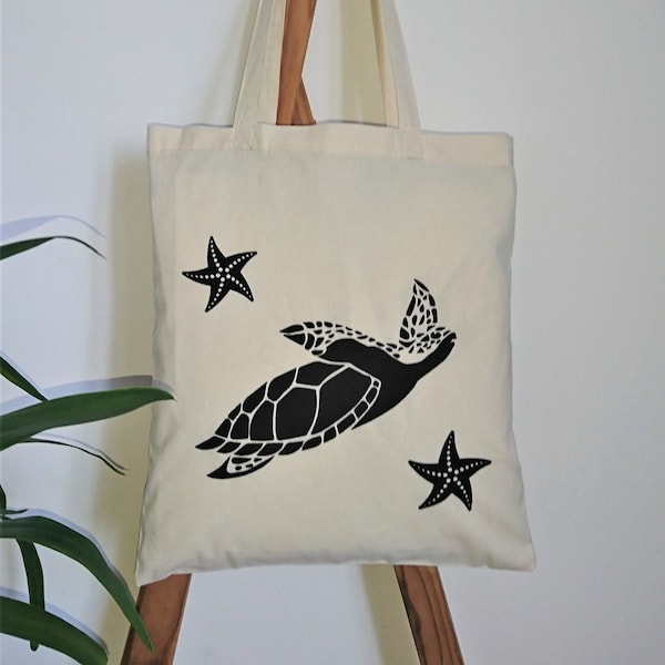 Tote bag Sérigraphie, EcoCotton, Shopping Bag, Hand made