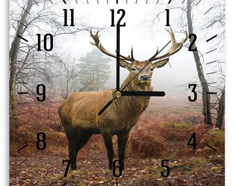 Wall clock, deer