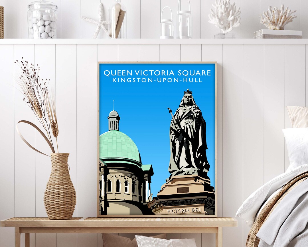 Hull Poster Queen Victoria Wall Art Hull Print Vintage Etsy