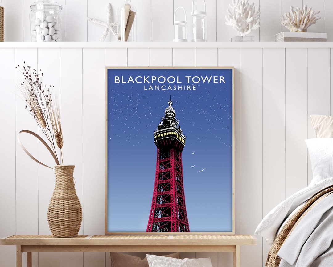 Blackpool Print Blackpool Poster Lancashire Print Travel Etsy