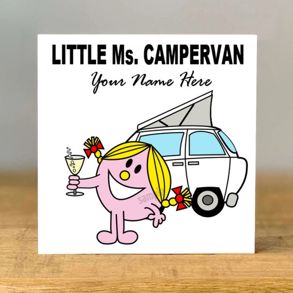 Personalised Campervan card, Sister, Brother, Dad, Best Friend, campervan, friend, Niece, Aunt, Daughter, mum, gran, inspired, motorhome, VW