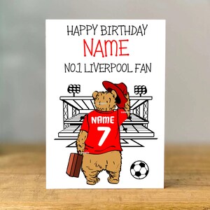 Biglietto Di Compleanno Personalizzato Liverpool FC Con Qualsiasi - Foto 4