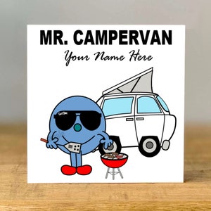 Personalised Mr Campervan card, Sister, Brother, Dad, Best Friend, campervan, Niece, Aunt, Daughter, mum, Men, inspired, motorhome, VW