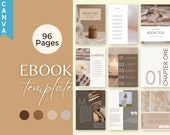 Ebook Template Editable Canva | Coaching Workbook Template, Lead Magnet, Editable Ebook, Modern Ebook, Aesthetic Minimalist Ebook, Brown