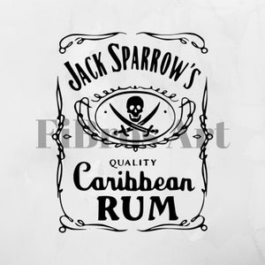 Pirates of the Caribbean svg - Jack Sparrow Rum svg - Caribbean Rum svg - Printable - Cricut - digital print - instant download