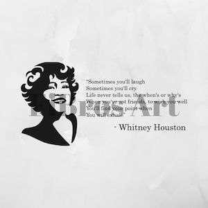 whitney houston svg - bodyguard svg - quote svg - silhouette - music svg - Digital print - svg file - cricut