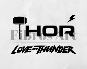 Thor Love and Thunder svg - Thor svg - Thor hammer svg - Thor 4 svg - Silhouette - descarga instantánea - impresión digital