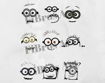 Despicable Me svg - Minions Svg - Minions Bundle svg - Minions Cricut Files - minions silhouette - minions banana - Minion Peek SVG