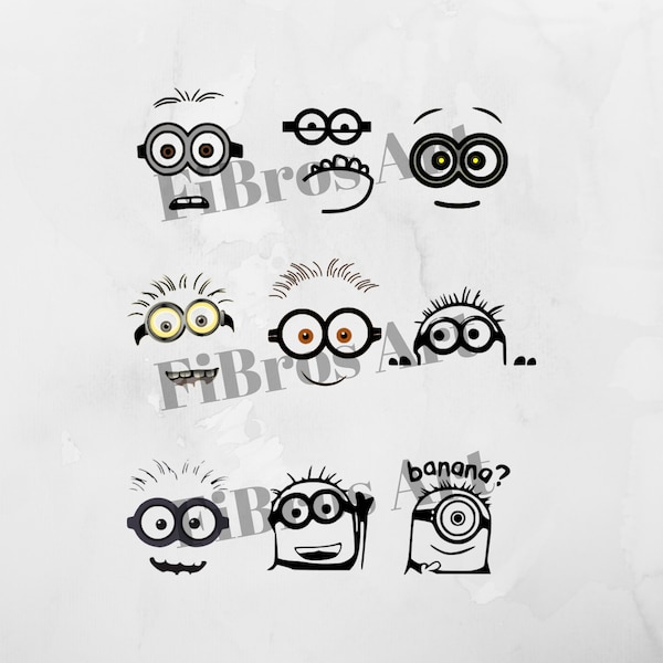 Despicable Me svg - Minions Svg - Minions Bundle svg - Minions Cricut Files - minions silhouette - minions banana - Minion Peek SVG