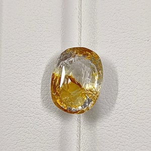 Natural Yellowish  Topaz, 5.87 Carat, Cushion Cut Faceted Gemstone  Stone Loose Topaz