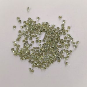 2.5 mm naturale solo riscaldato zaffiro verde rotondo taglio brillante