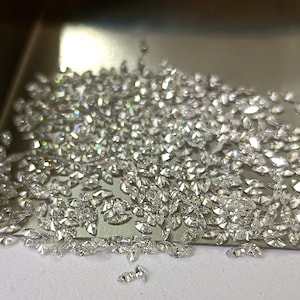 1.5x3mm White diamond Marquise Loose Gemstone White Diamond Gemstone For Jewelry Making (EF & VS1-VS2)