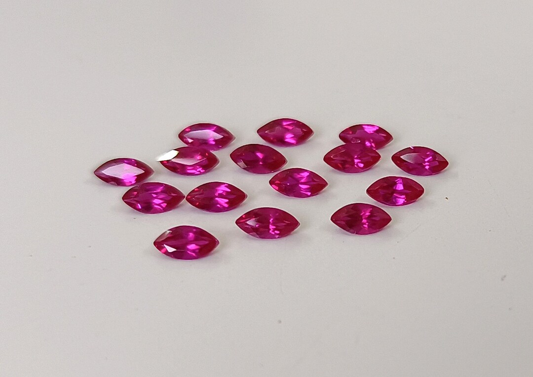 2.5x5mm Eco Friendly Ruby Lab Created Super Top Quality Marquise ...