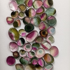 Natural mix scoop Bi-Color Tourmaline Loose Gemstone Watermelon Tourmaline Slice