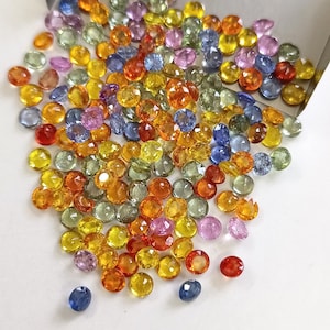 4mm natuurlijke multi saffier rond gesneden gekalibreerde losse edelstenen