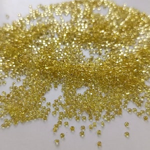2 mm naturale solo riscaldato giallo zaffiro rotondo taglio brillante