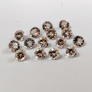 5mm AAA Quality Natural Peach Color Morganite Round Faceted Loose Morganite