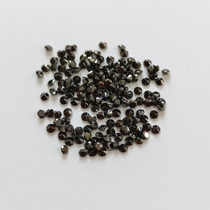 1.50mm Black Diamond Brilliant Cut Round Loose  Gemstone- Natural Black Diamond