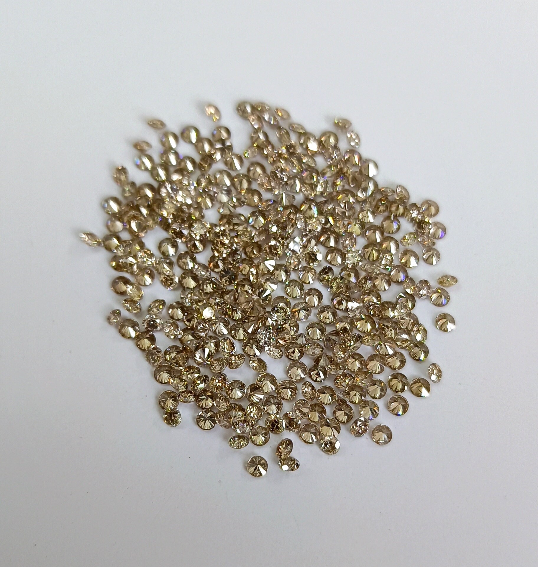 Natural Brown Round Brilliant Cut Diamonds – 5.1mm, Polished, Loose Stones