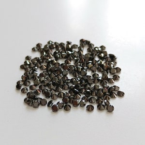3mm Black Diamond Brilliant Cut Round Loose  Gemstone- Natural Black Diamond