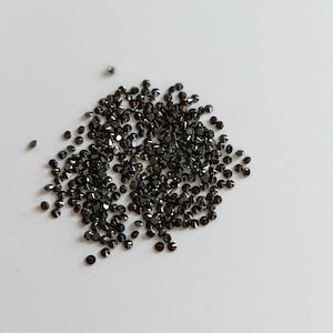 1.25mm Black Diamond Brilliant Cut Round Loose  Gemstone- Natural Black Diamond
