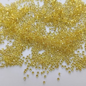 1.25 mm Naturale Solo riscaldato Zaffiro Giallo Rotondo Taglio brillante