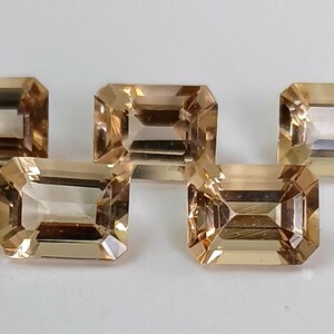 AAA Quality Natural Peach Color Morganite Octagon 5x7 mm Faceted Loose Morganite