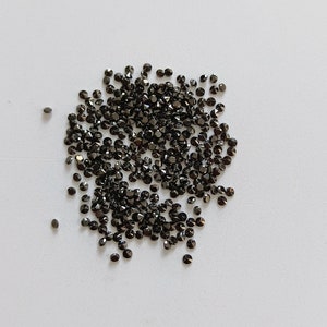 1 mm schwarzer Diamant Brillantschliff runder loser Edelstein - natürlicher schwarzer Diamant