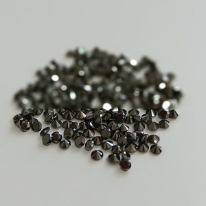 2.5mm Black Diamond Brilliant Cut Round Loose  Gemstone- Natural Black Diamond