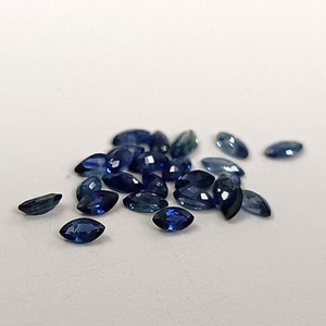 2.5x5mm Natural Blue Sapphire Marquise Cut Calibrated Loose Gemstones.