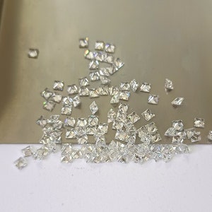 2mm  White diamond Square Princess Cut Loose Gemstone White Diamond Gemstone For Jewelry Making (EF & VS1-VS2)