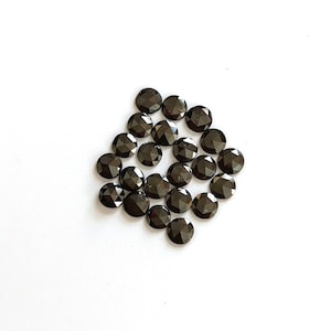 3mm Black Diamond Round Loose Rose Cut Gemstone- Natural Black Diamond