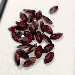 Red Garnet Gemstone: 6x12mm Faceted Marquise, Jewelry Making
