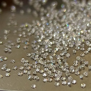 1mm White diamond round Brilliant Cut Loose Gemstone White Diamond Gemstone For Jewelry Making (IJ & VS-SI)