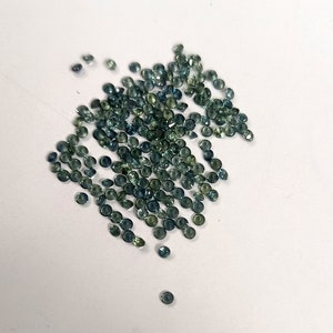 3.5mm Natural Teal Sapphire Round Brilliant Cut