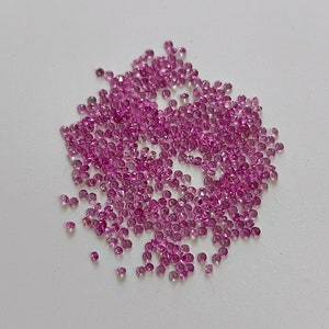 3.5mm naturale solo riscaldato rosa zaffiro rotondo taglio brillante