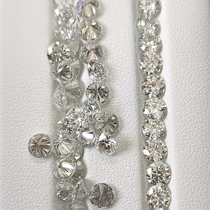 3.5mm Moissanite Round Cut White Color  Wholesale Lot VVS Purity FG