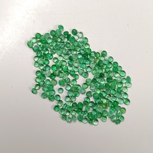 2mm AAA Quality Natural Emerald Green Round Cabochon Zambian Emeralds loose gemstone
