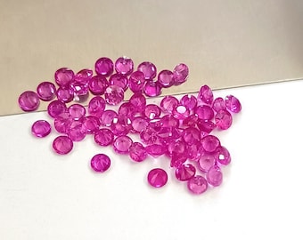 3 mm AAA Quality Natural Ruby Round Brilliant Cut.