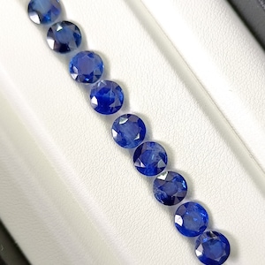 AAA Blue Kyanite Gemstone: 5mm Round Faceted