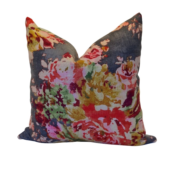 Floral Designer European Pillow Cover | Designer Floral Pillow Throw Cover | 18x18 20x20 22x22 | LIMITED