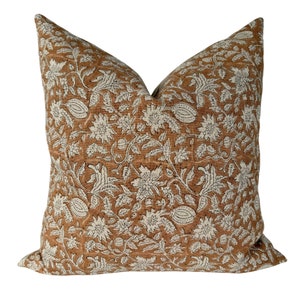 Lesli | Hand Block Print | Pillow Cover | 100% Thick Indian Fabric | Eco-Friendly Home Decor