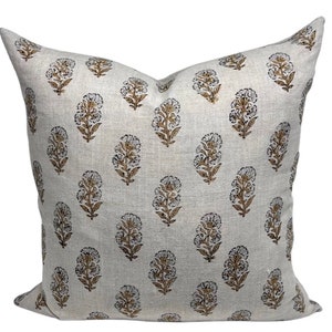 Fawn | Hand Block Print | Pillow Cover | 100% Thick Indian Fabric | Eco-Friendly Home Decor