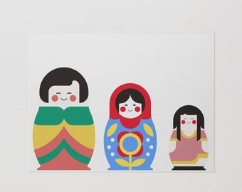 Nesting Dolls druckbare Wandkunst, Matryoshka, Nesting Dolls druckbare, Nesting Dolls, russische Nesting Doll, Puppenliebhaber Geschenk, Kids Room Decor