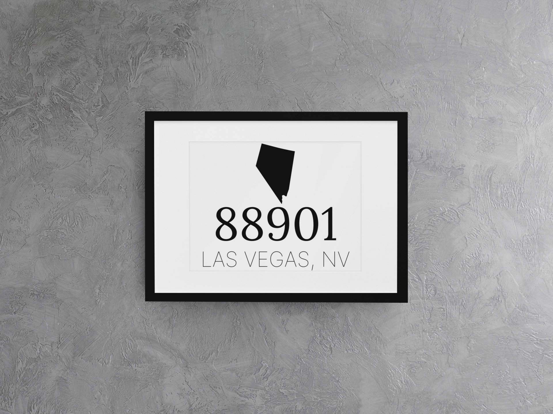 Custom Zip Code State Location Digital Print, Instant Download ...