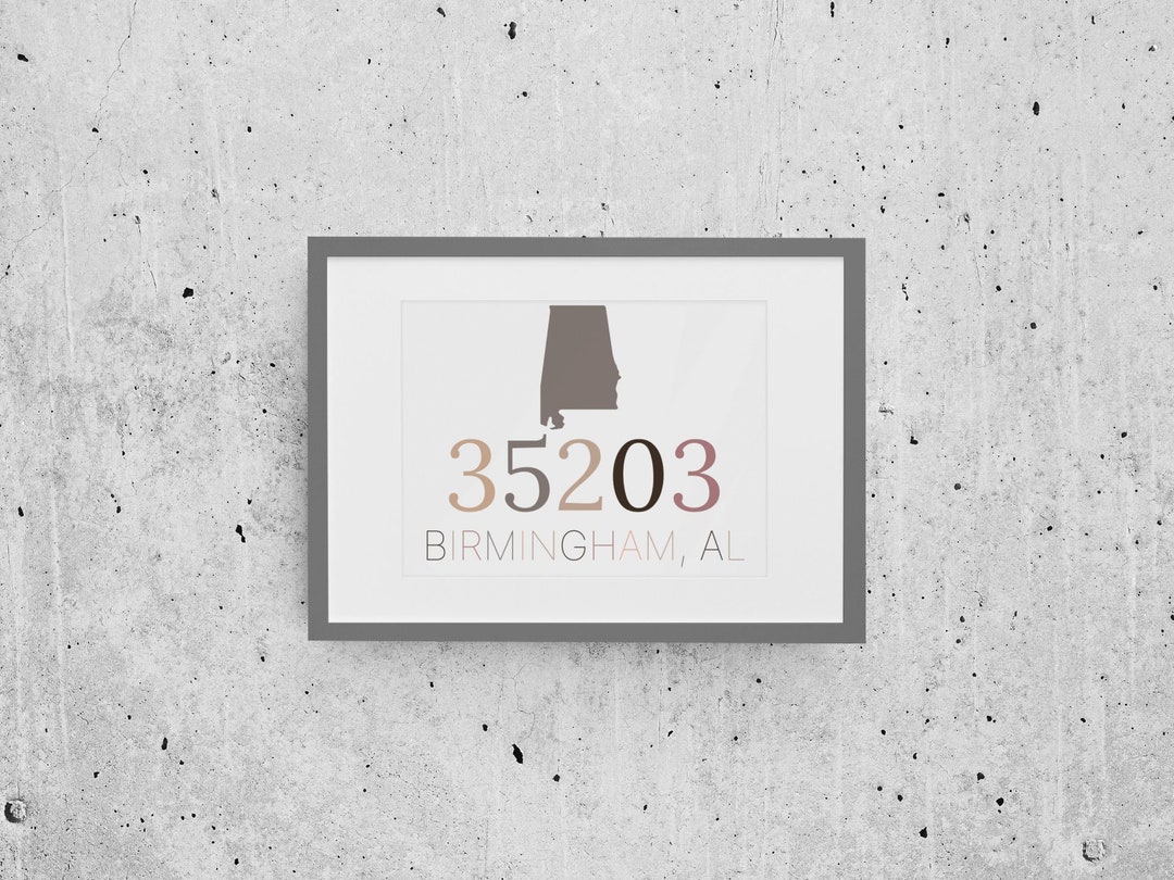 Custom Zip Code State Location Digital Print, Instant Download ...
