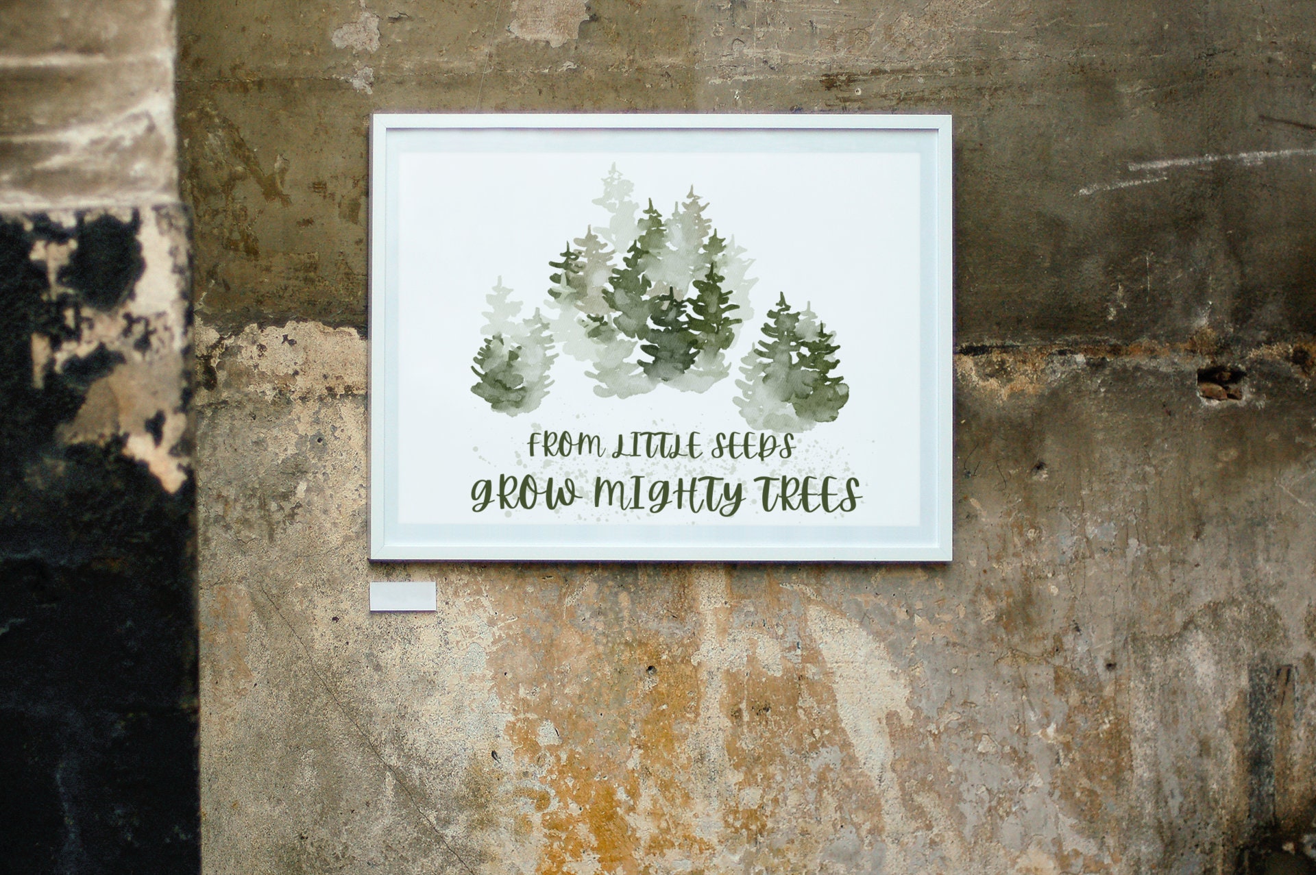 From Little Seeds Grow Mighty Trees, Nursery Print, Nursery Wall Art ...