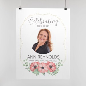 Funeral Welcome Sign, Celebration of Life Welcome Sign, Funeral Decor, Funeral Poster, Memorial Sign, Obituary Sign, Customizable Poster