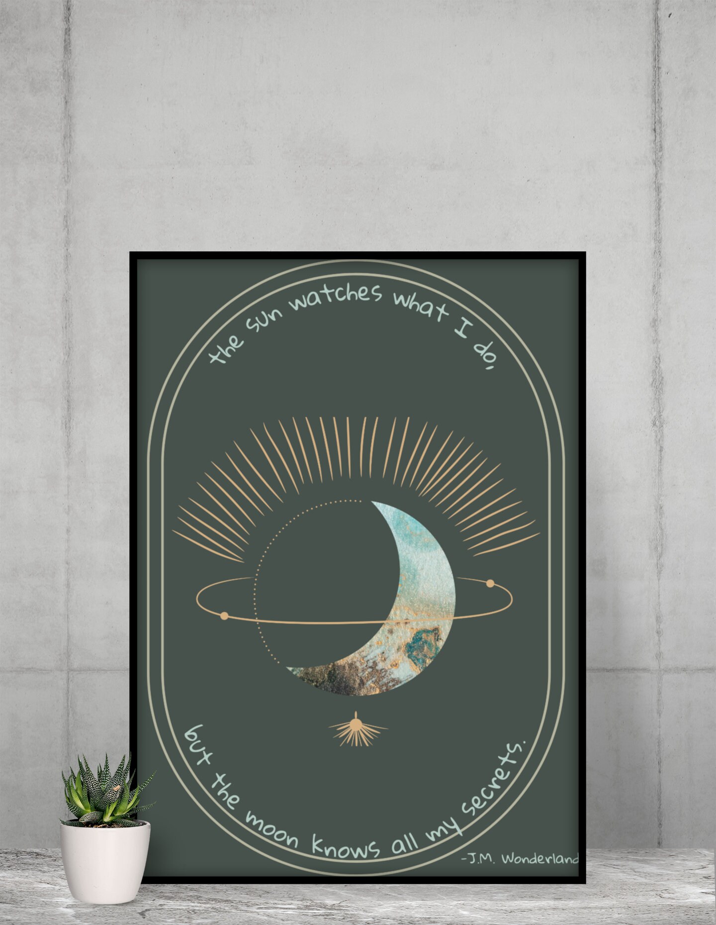 Rustic Moon Quote Moon Quote Art Printable, Boho Wall Art, Moon Poster, JM Wonderland ...
